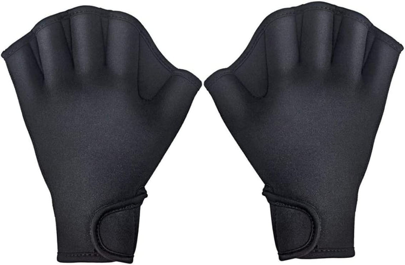 Aquatic Gloves Swimming Training Webbed Swim Gloves for Men Women Adult Children Aquatic Fitness Water Resistance Training Black M Aquatic Gloves Sporting Goods > Outdoor Recreation > Boating & Water Sports > Swimming > Swim Gloves Havamoasa Small  