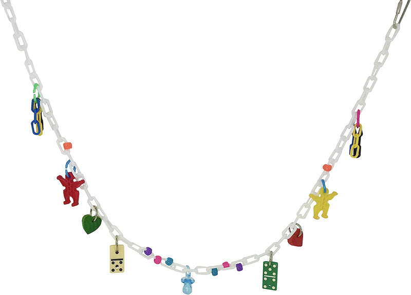 Bonka Bird Toys 1536 Domino Necklace Toy Cage Links Cages Parrot Birds Parakeet Plastic Charm Swing Perch Cockatiel Small Climbing Playground Supplies
