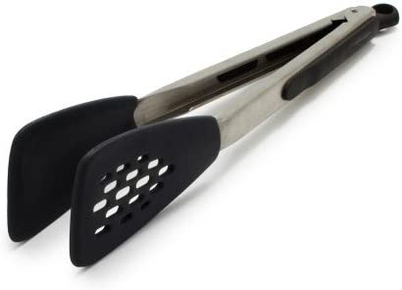 OXO Good Grips Silicone Flexible Tongs Stainless,Black, Home & Garden > Kitchen & Dining > Kitchen Tools & Utensils OXO   