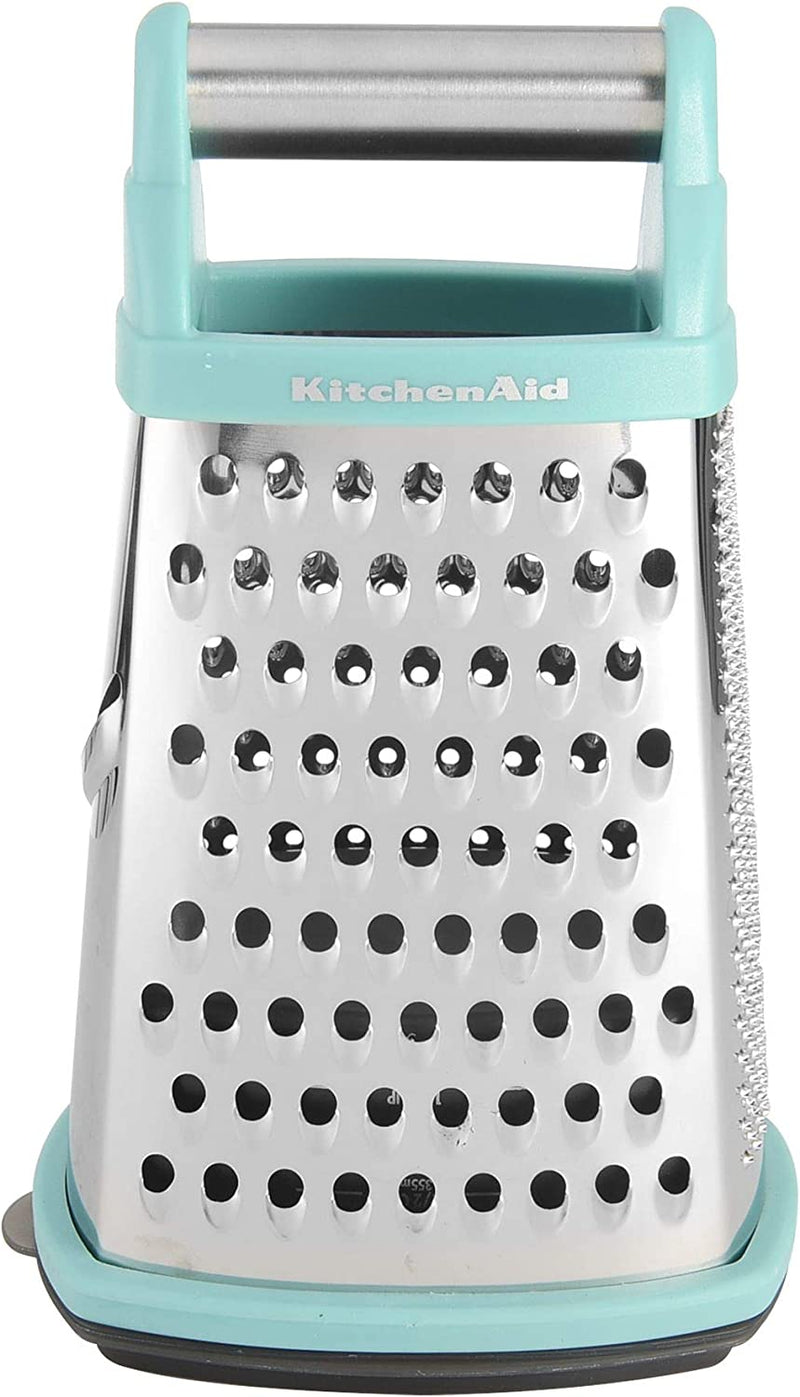 Kitchenaid Gourmet 4-Sided Stainless Steel Box Grater with Detachable Storage Container, 10 Inches Tall, Aqua Home & Garden > Household Supplies > Storage & Organization KitchenAid Aqua Box Box Grater
