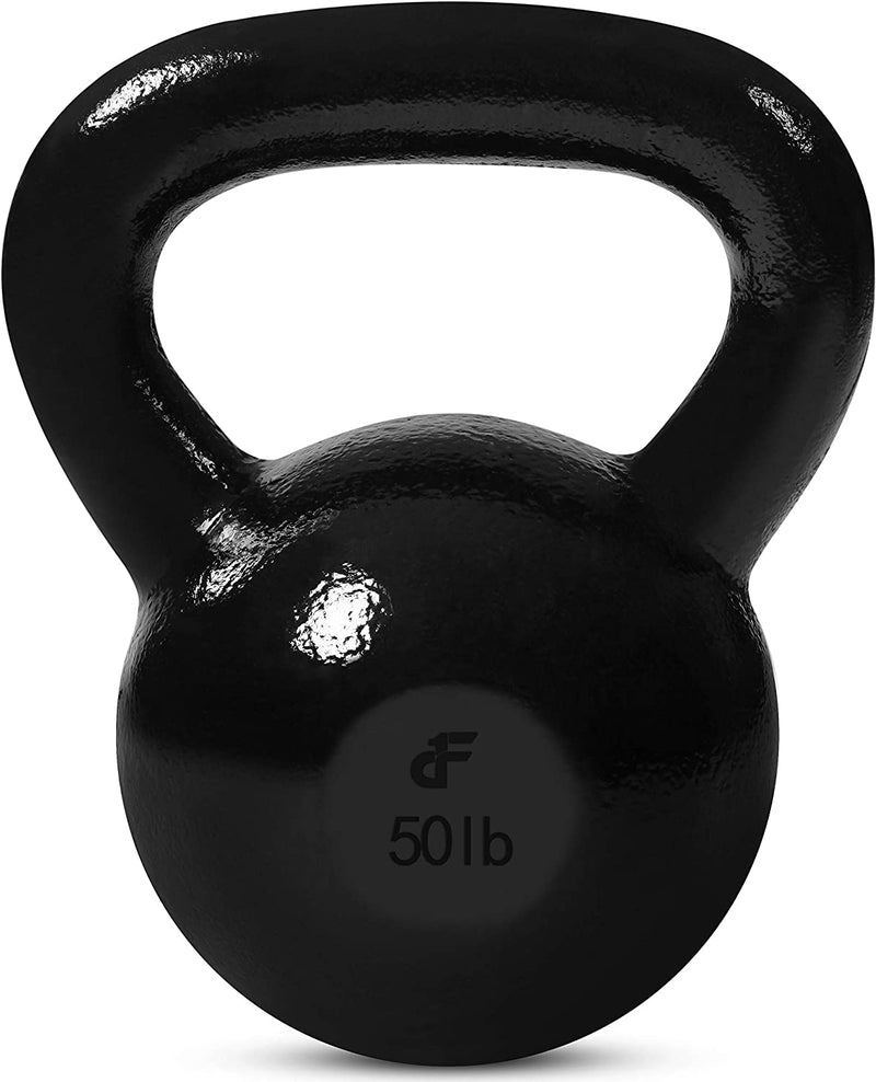 Day 1 Fitness Kettlebell Weights Cast Iron - 11 Sizes Options, 5Lbs-60Lbs - Ballistic Exercise, Core Strength, Functional Fitness, Weight Training Set - Free Weight, Equipment Accessories Sporting Goods > Outdoor Recreation > Winter Sports & Activities Day 1 Fitness j) 50 lb - 1.5" Handle  
