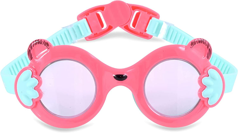 H2O Life Kids Swim Goggles for Girls and Boys Fun Toddler Swimming Eyewear Protection for Children Sporting Goods > Outdoor Recreation > Boating & Water Sports > Swimming > Swim Goggles & Masks H2O Life Mint Coral Bear One Size 