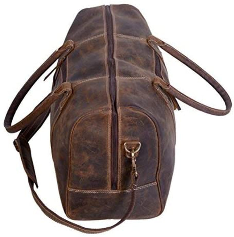Komalc Leather Travel Duffel Bags for Men and Women Full Grain Leather Overnight Weekend Leather Bags Sports Gym Duffle. Home & Garden > Household Supplies > Storage & Organization KomalC   