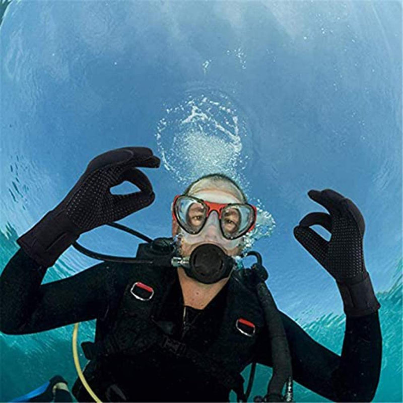 3MM Men Neoprene Professional Scuba Diving Gloves Warm and Non-Slip Snorkeling Equipment Wetsuit Wet Suit Women Gloves Sporting Goods > Outdoor Recreation > Boating & Water Sports > Swimming > Swim Gloves Dou-Ge   