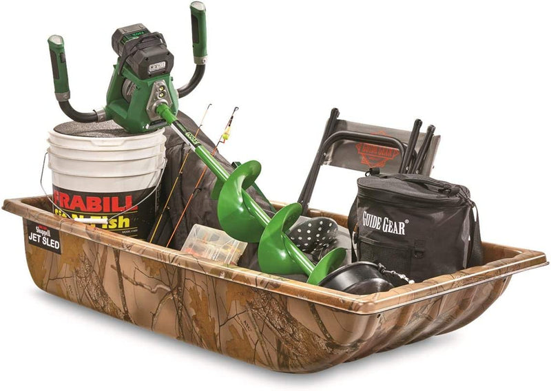 Shappell Jet Sled, Large Heavy-Duty Utility Sleds for Hauling Ice Fishing Supplies, Fire Wood, Deer, Duck Hunting, Fishing Gear and Accessories Sporting Goods > Outdoor Recreation > Winter Sports & Activities South Bend Sporting Goods   
