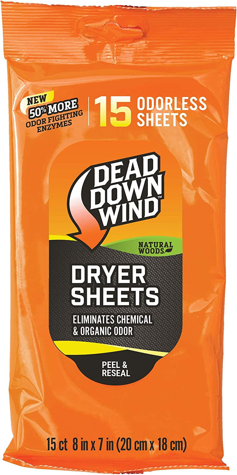 Dead down Wind Dryer Sheets Sporting Goods > Outdoor Recreation > Winter Sports & Activities Dead Down Wind Odorless/Natural Woods 15 ct  