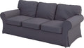 Custom Slipcover Replacement Cotton Ektorp Loveseat Cover Replacement Is Made Compatible for IKEA Ektorp Loveseat Sofa Slipcover(Coffee Loveseat) Home & Garden > Decor > Chair & Sofa Cushions Custom Slipcover Replacement Deep Gray  