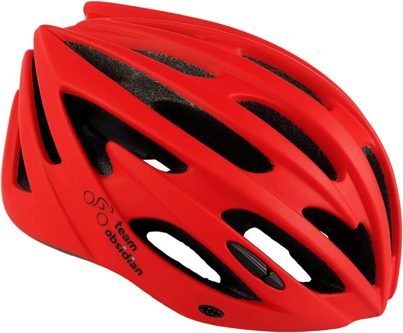 Team Obsidian Airflow Adult Bike Helmet - Lightweight Helmets for Adults with Reinforcing Skeleton - Unisex Bicycle Helmets for Women and Men - Comfortable and Breathable Cycling Mountain Bike Helmet Sporting Goods > Outdoor Recreation > Cycling > Cycling Apparel & Accessories > Bicycle Helmets TeamObsidian Red S/M 54cm-58cm 