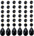 Poproo Teardrop Pendant Octagon Crystal Glass Beads Pendants for Chandelier Lamp Curtain Decor, 6-Pack (Blue) Home & Garden > Lighting > Lighting Fixtures > Chandeliers Poproo F-Black  