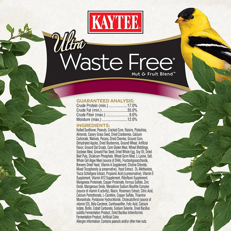 Kaytee Wild Bird Waste Free Nut and Fruit Food Seed Blend for Woodpeckers, Juncos, Cardinals, Grosbeaks, Finches, and Chickadees, 5.5 Pound Animals & Pet Supplies > Pet Supplies > Bird Supplies > Bird Food Central Garden & Pet   