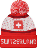 Icon Sports World Soccer Country Pegged Beanie Sporting Goods > Outdoor Recreation > Winter Sports & Activities Icon Sports Switzerland | Red  