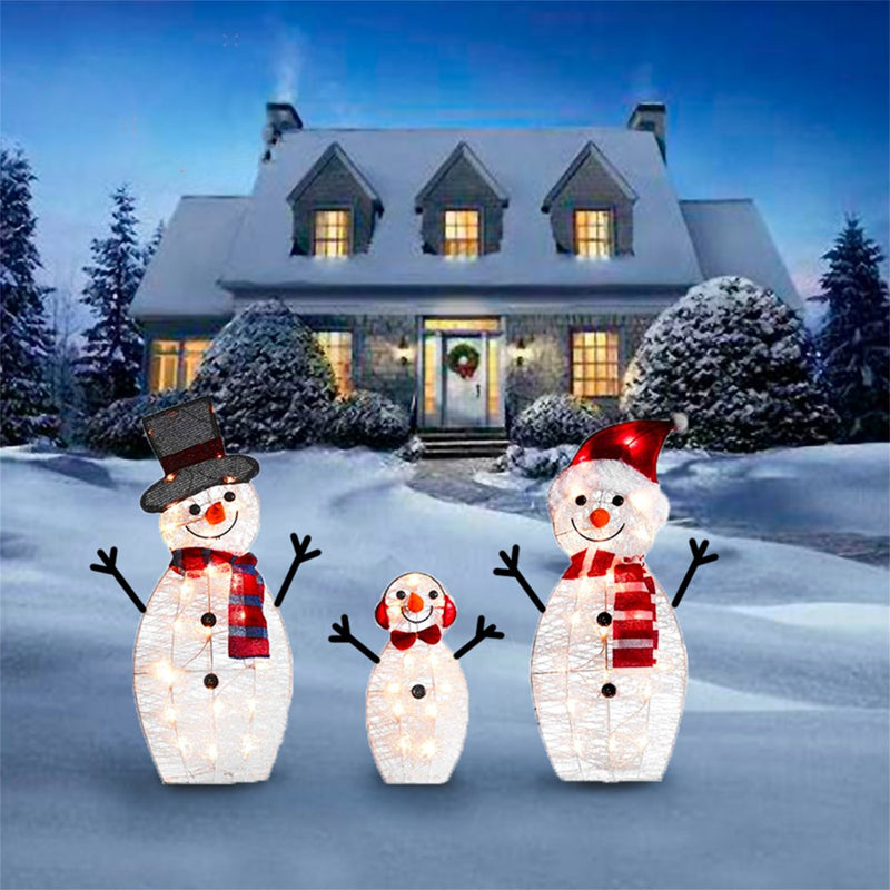 Christmas Snowman Light-Up Decorations, Outdoor Led Christmas Lighted Xmas Holiday Decorations Home & Garden > Decor > Seasonal & Holiday Decorations& Garden > Decor > Seasonal & Holiday Decorations SANNEDONG   