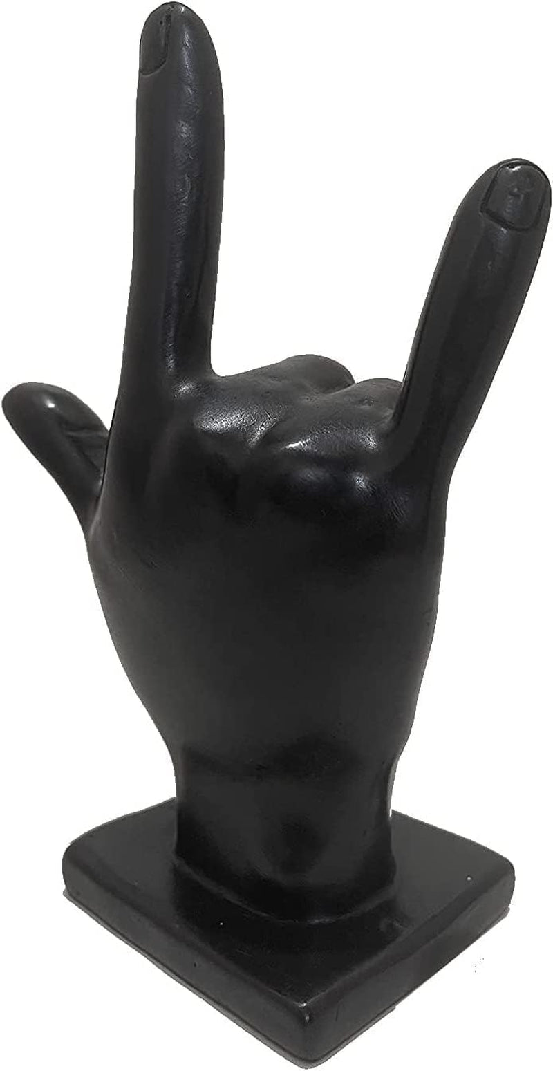 I Love You Hand Sculpture Color Black Tabletop & Shelf Decor Statue Gift for Holiday Christmas Anniversary Birthday Valenentine Day  Generic   