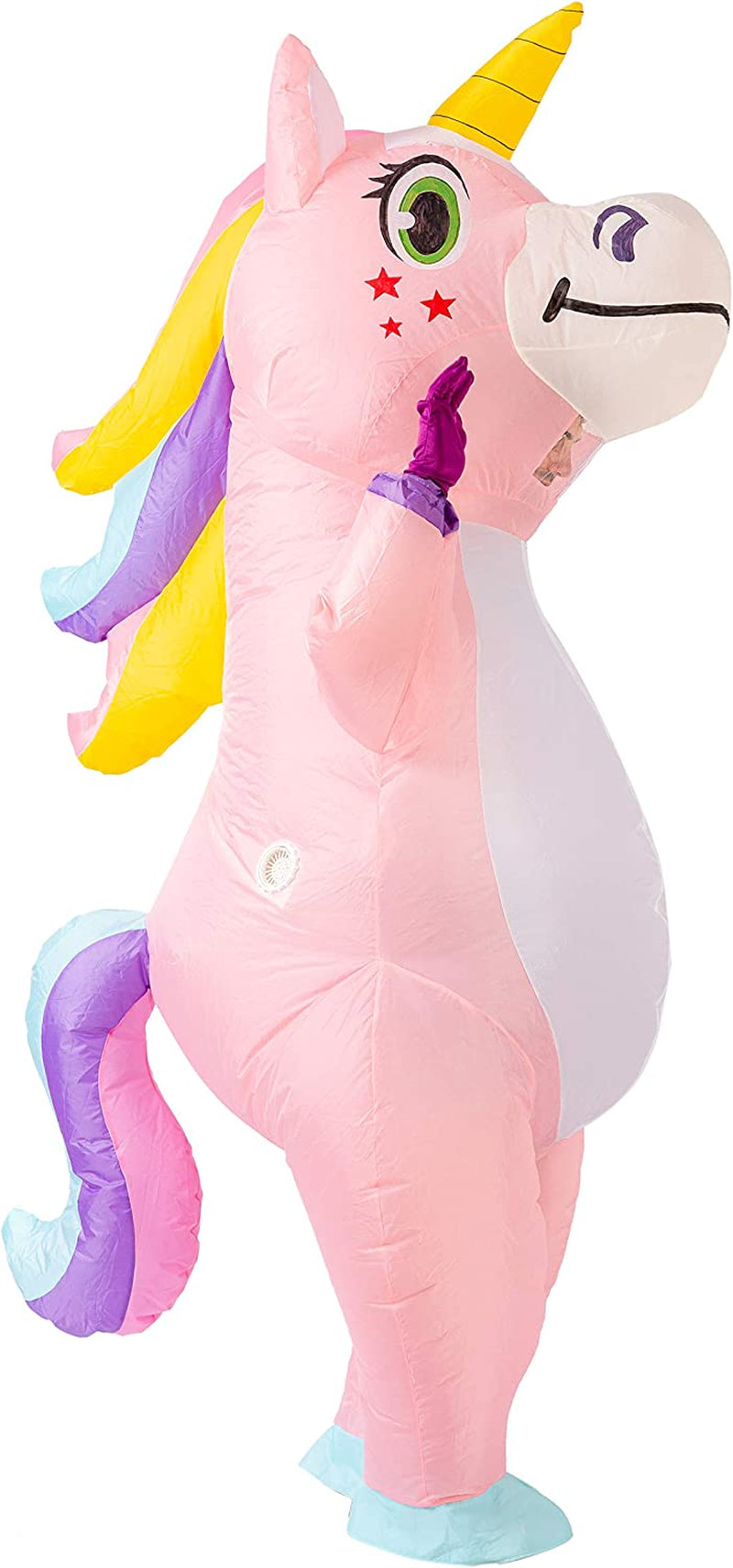 Spooktacular Creations Inflatable Costume Full Body Unicorn Air Blow-Up Deluxe Halloween Costume - Adult Size  Spooktacular Creations   