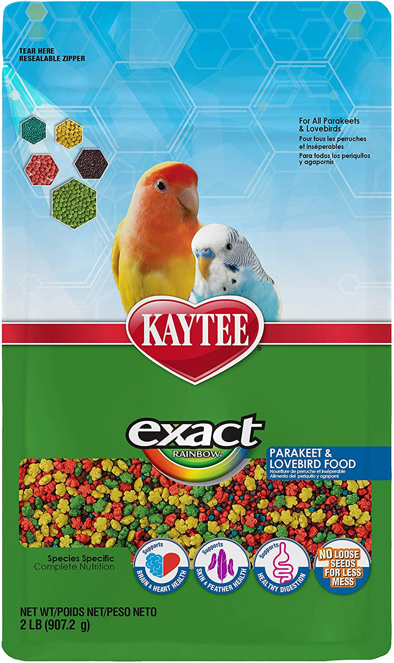 Kaytee Exact Rainbow Parakeet & Lovebird Food, 2-Pound Animals & Pet Supplies > Pet Supplies > Bird Supplies > Bird Food Central Garden & Pet   