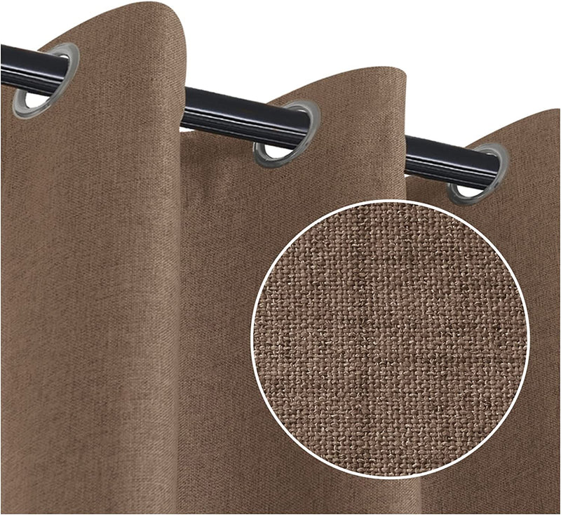 ROSE HOME FASHION Blackout Curtains for Bedroom, Primitive Linen Look, 100% Blackout Curtains Linen Blackout Curtains, Grommet Curtains for Living Room, Burlap Curtains-2 Panels (50X84 Pink) Home & Garden > Decor > Window Treatments > Curtains & Drapes Rose Home Fashion Chocolate W50 x L108 