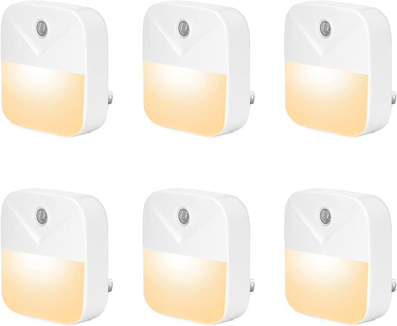 YRWXZYO 6 Pack Night Light Plug In, White LED Nightlights with Smart Dusk to Dawn Sensor, Plug into Wall Nightlights Suitable for Bedroom, Bathroom, Hallway, Kitchen, Stairs, Kids, Adults, Kids Room Home & Garden > Lighting > Night Lights & Ambient Lighting YRWXZYO Warm White  