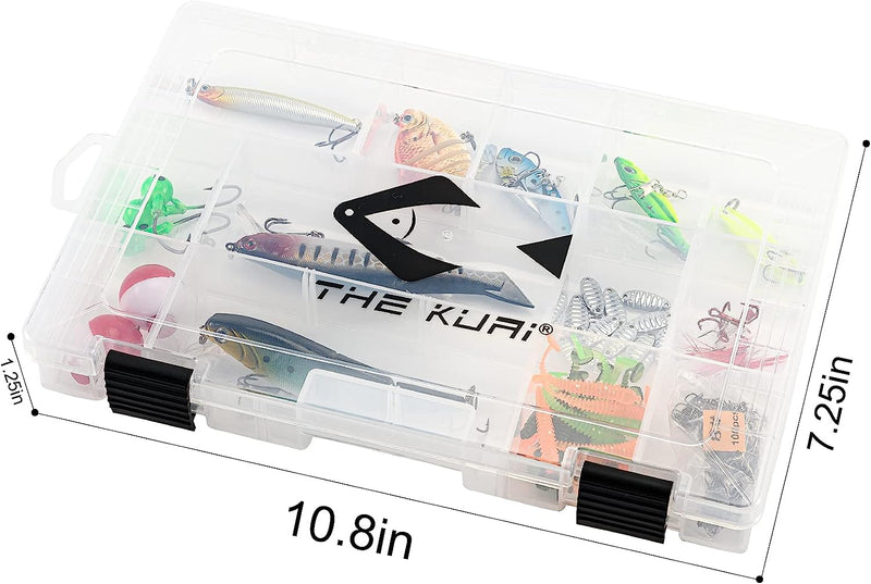 Thekuai Tackle Boxes, Fishing Lure Tray with Removable Dividers, Plastic Storage Organizer Boxes - 2 Packs / 3 Packs / 4 Packs 3600 3700 Tackle Trays - Parts Box (4 PACKS BOXES（3600）) Sporting Goods > Outdoor Recreation > Fishing > Fishing Tackle Thekuai   