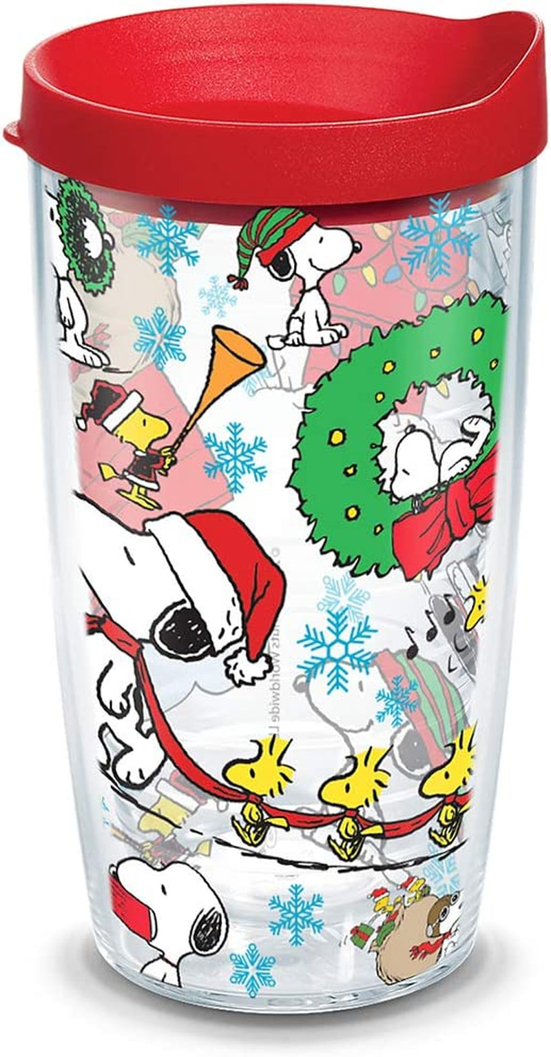 Tervis Peanuts Christmas Collage Made in USA Double Walled Insulated Tumbler Cup Keeps Drinks Cold & Hot, 24Oz, Classic Home & Garden > Kitchen & Dining > Tableware > Drinkware Tervis 16oz  