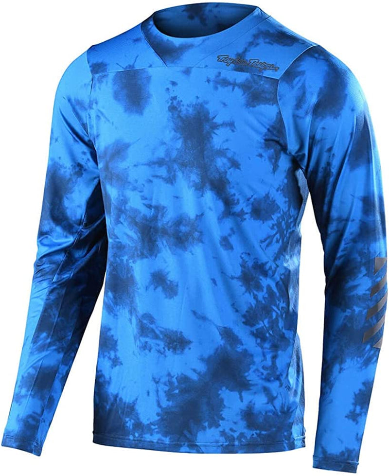 Troy Lee Designs Cycling MTB Bicycle Mountain Bike Jersey Shirt for Men, Skyline Tie Dye LS Sporting Goods > Outdoor Recreation > Cycling > Cycling Apparel & Accessories Troy Lee Designs Slate Blue Large 