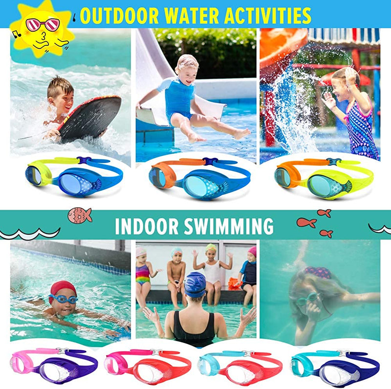 Outdoormaster Kids Swim Goggles 2 Pack - Quick Adjustable Strap Swimming Goggles for Kids Sporting Goods > Outdoor Recreation > Boating & Water Sports > Swimming > Swim Goggles & Masks OutdoorMaster   