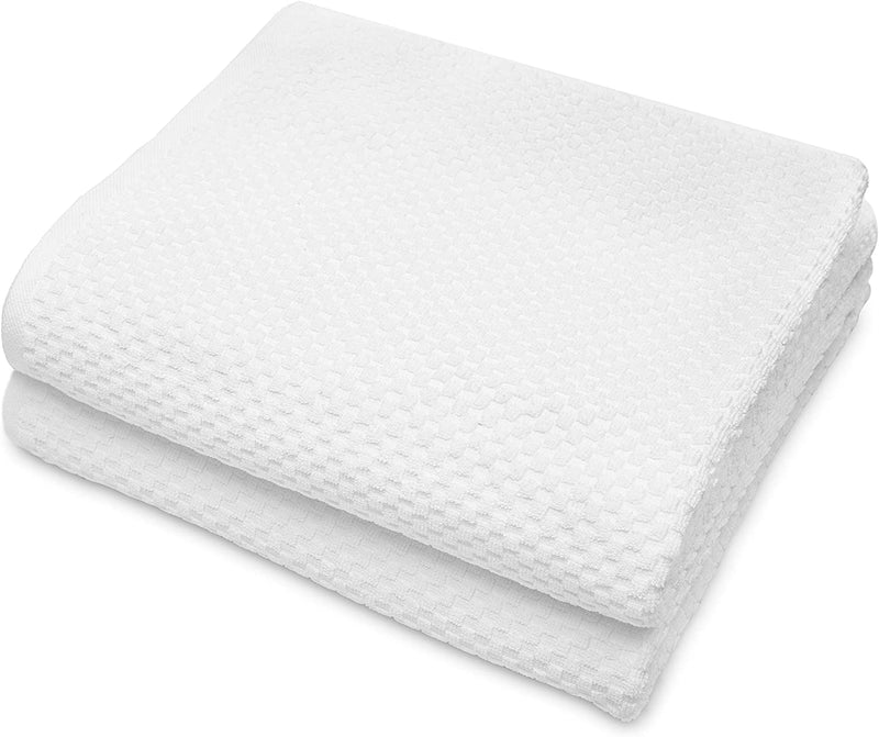 COTTON CRAFT- Euro Spa Set of 4 Luxury Waffle Weave Bath Towels, Oversized Pure Ringspun Cotton, 30 Inch X 56 Inch, White Home & Garden > Linens & Bedding > Towels COTTON CRAFT 2 Pack Bath Sheet  