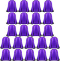 FEPITO 22 Pack Drawstring Bags String Backpack Bulk School Backpack Bag Sack Cinch Bag Sport Bags for Gym Traveling (Red) Home & Garden > Household Supplies > Storage & Organization FEPITO Purple  