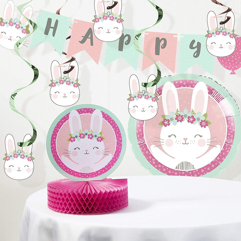 Bunny Party Birthday Decorations Kit Home & Garden > Decor > Seasonal & Holiday Decorations Creative Converting   