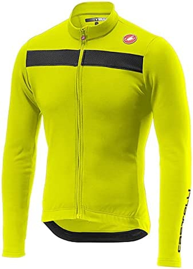 Castelli Cycling Puro 3 Jersey FZ for Road and Gravel Biking I Cycling Sporting Goods > Outdoor Recreation > Cycling > Cycling Apparel & Accessories Castelli Yellow Fluo/Black Reflex Small 
