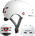 Goride Bike Helmet - Rechargeable Front,Back LED Helmet Light - CPSC Certified Bicycle Helmet - Bike Helmets for Adults with Adjustable Strap - Bright Lights Get Noticed Sporting Goods > Outdoor Recreation > Cycling > Cycling Apparel & Accessories > Bicycle Helmets Go White Large 
