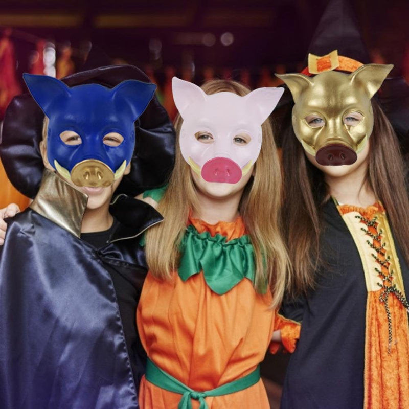 1Pc Kids Halloween Pig Head Masks Children Halloween Cosplay Prop Party Carnival Pig Cosplay