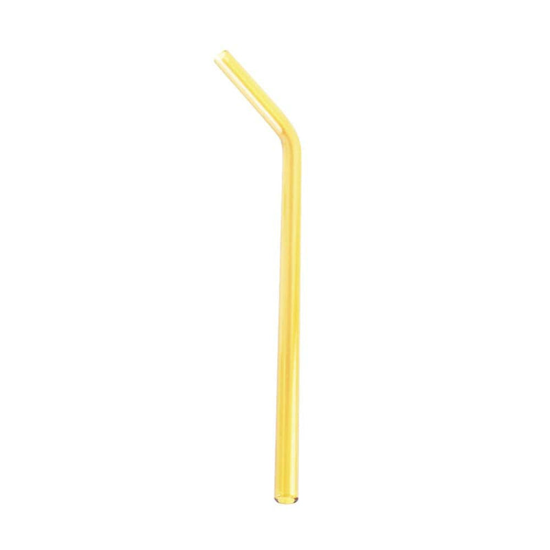 1Pcs Handmade Glass Straw Straight Bend Drinking Straws Reusable Eco-Friendly Household Tea Juice Events Party Favors Supplies Blue-Gray Arts & Entertainment > Party & Celebration > Party Supplies CN Yellow  