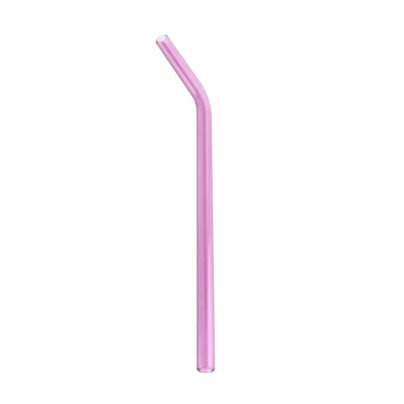 1Pcs Handmade Glass Straw Straight Bend Drinking Straws Reusable Eco-Friendly Household Tea Juice Events Party Favors Supplies Blue-Gray Arts & Entertainment > Party & Celebration > Party Supplies CN Pink  