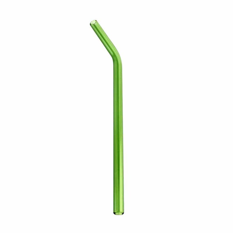 1Pcs Handmade Glass Straw Straight Bend Drinking Straws Reusable Eco-Friendly Household Tea Juice Events Party Favors Supplies Blue-Gray Arts & Entertainment > Party & Celebration > Party Supplies CN Green  
