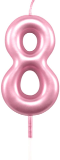 1st Birthday Candle First Year Pink Happy Birthday Number One Candles for Cake Topper Decoration for Party Kids Adults Numeral 1 10 100 11 21 16 14 12 18 13 11 91 Home & Garden > Decor > Home Fragrances > Candles XNOVA Number 8  
