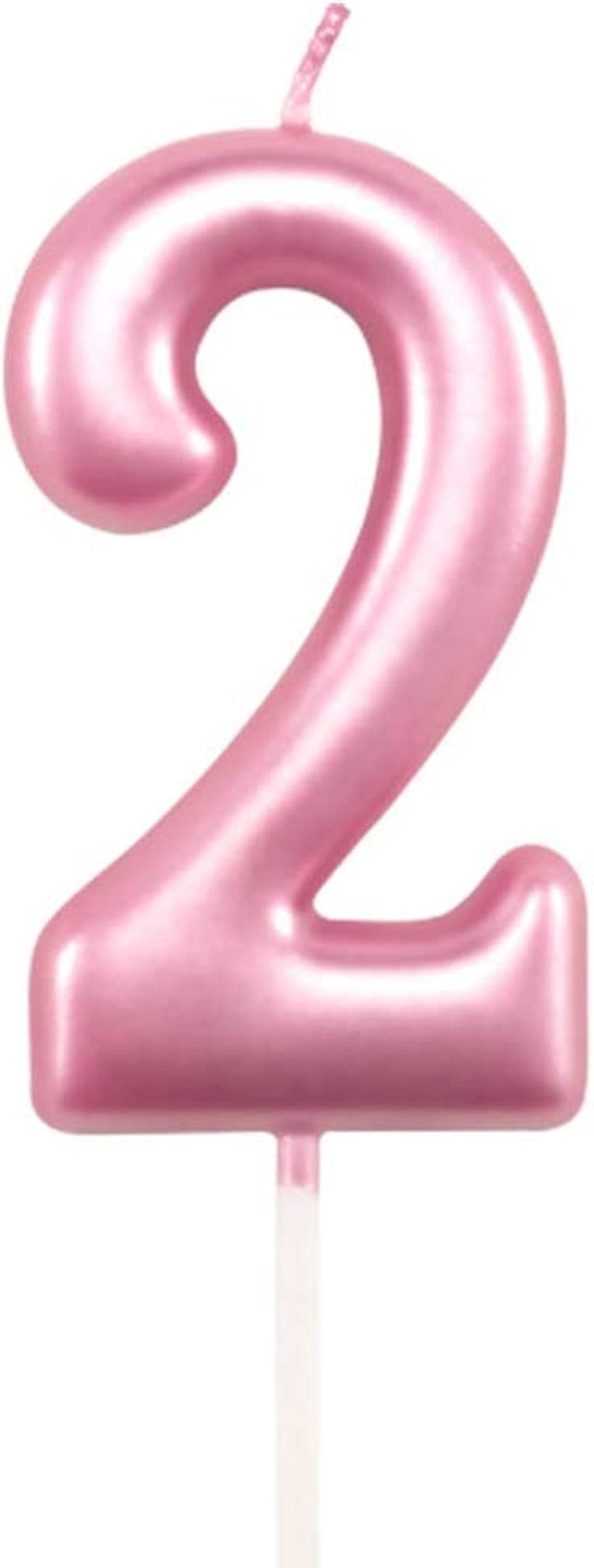 1St Birthday Candle First Year Pink Happy Birthday Number One Candles for Cake Topper Decoration for Party Kids Adults Numeral 1 10 100 11 21 16 14 12 18 13 11 91 Home & Garden > Decor > Seasonal & Holiday Decorations XNOVA Number 2  