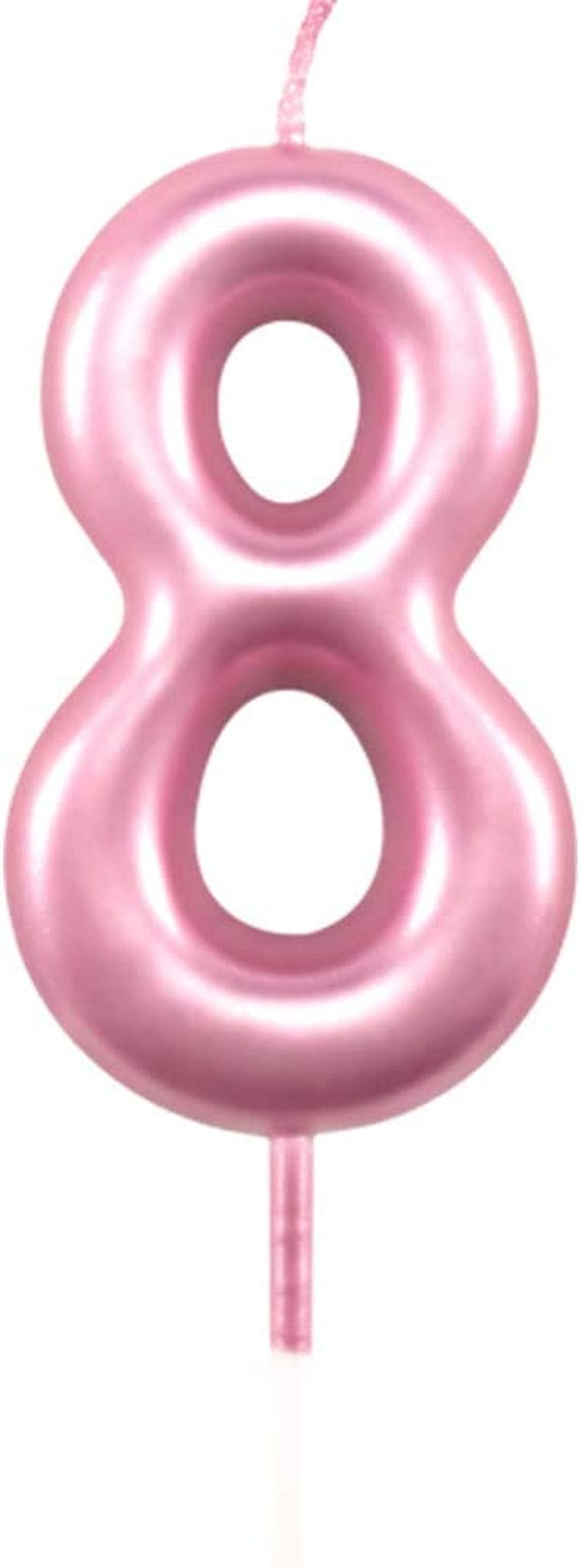 1St Birthday Candle First Year Pink Happy Birthday Number One Candles for Cake Topper Decoration for Party Kids Adults Numeral 1 10 100 11 21 16 14 12 18 13 11 91 Home & Garden > Decor > Seasonal & Holiday Decorations XNOVA Number 8  