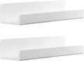 2 Pack 15 Inch Acrylic Invisible Kids Floating Bookshelf for Kids Room,Modern Picture Ledge Display Toy Storage Wall Shelf,White by Cq Acrylic Furniture > Shelving > Wall Shelves & Ledges Cq acrylic White 2 