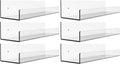 2 Pack 15 Inch Acrylic Invisible Kids Floating Bookshelf for Kids Room,Modern Picture Ledge Display Toy Storage Wall Shelf,White by Cq Acrylic Furniture > Shelving > Wall Shelves & Ledges Cq acrylic Clear 6 