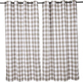 2 Pack Buffalo Check Plaid Window Curtain Panels (52"Ã—84") for Living Room, Bedroom Farmhouse Courtyard Style Grommet Treatment Curtains Home Décor 52 Inch by 84 Inch (Red and Black) Home & Garden > Decor > Window Treatments > Curtains & Drapes WOSIBO Grey  