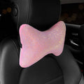 2 Pack Car Neck Pillow for Driving Seat Auto Headrest Cushion Head Rest Neck Support Relax Crystal Rhinestone Diamond Interior Bling Accessories for Women Girly Comfortable White Sporting Goods > Outdoor Recreation > Winter Sports & Activities Carwales Pink  