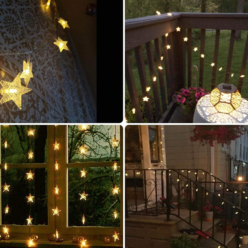 2-Pack Each 40FT Star Solar Christmas Lights Outdoor Waterproof , 200 LED Solar String Lights with 8 Lighting Modes, Solar Fairy Lights for Xmas Tree Garden Party Decorations (Warm White) Home & Garden > Lighting > Light Ropes & Strings Zhongshan MLS Electronics. Co., Ltdjia   