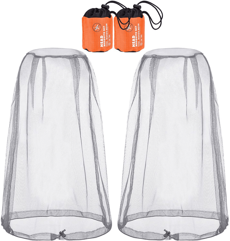 2 Pack Head Net Face Mesh Head Cover for Outdoor Lovers Protect from Fly Screen Mosquito Gnat and Other Flies (Regular Size, Grey) Sporting Goods > Outdoor Recreation > Camping & Hiking > Mosquito Nets & Insect Screens EBOOT Grey Regular Size 