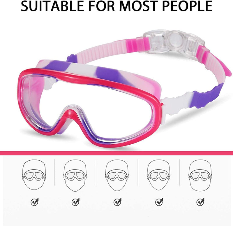 2 Pack Kids Swim Goggles, Swimming Glasses for Children from 3 to 15 Years Old Sporting Goods > Outdoor Recreation > Boating & Water Sports > Swimming > Swim Goggles & Masks Yizerel   