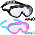 2 Pack Kids Swim Goggles, Swimming Glasses for Children from 3 to 15 Years Old Sporting Goods > Outdoor Recreation > Boating & Water Sports > Swimming > Swim Goggles & Masks Yizerel Black & Blue/Pink  