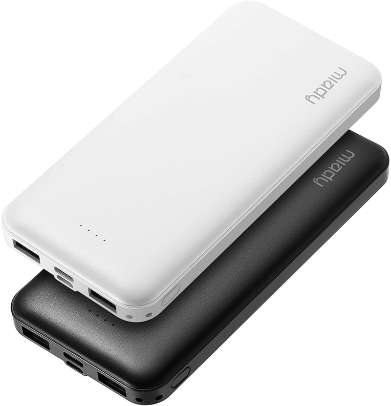 2-Pack Miady 10000mAh Dual USB Portable Charger, Fast Charging Power Bank with USB C Input, Backup Charger for iPhone X, Galaxy S9, Pixel 3 and etc … Electronics > Electronics Accessories > Power > Power Adapters & Chargers Miady Black+White  