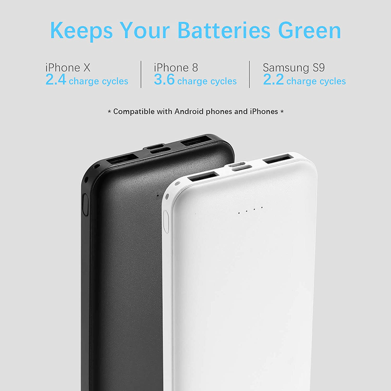 2-Pack Miady 10000mAh Dual USB Portable Charger, Fast Charging Power Bank with USB C Input, Backup Charger for iPhone X, Galaxy S9, Pixel 3 and etc … Electronics > Electronics Accessories > Power > Power Adapters & Chargers Miady   