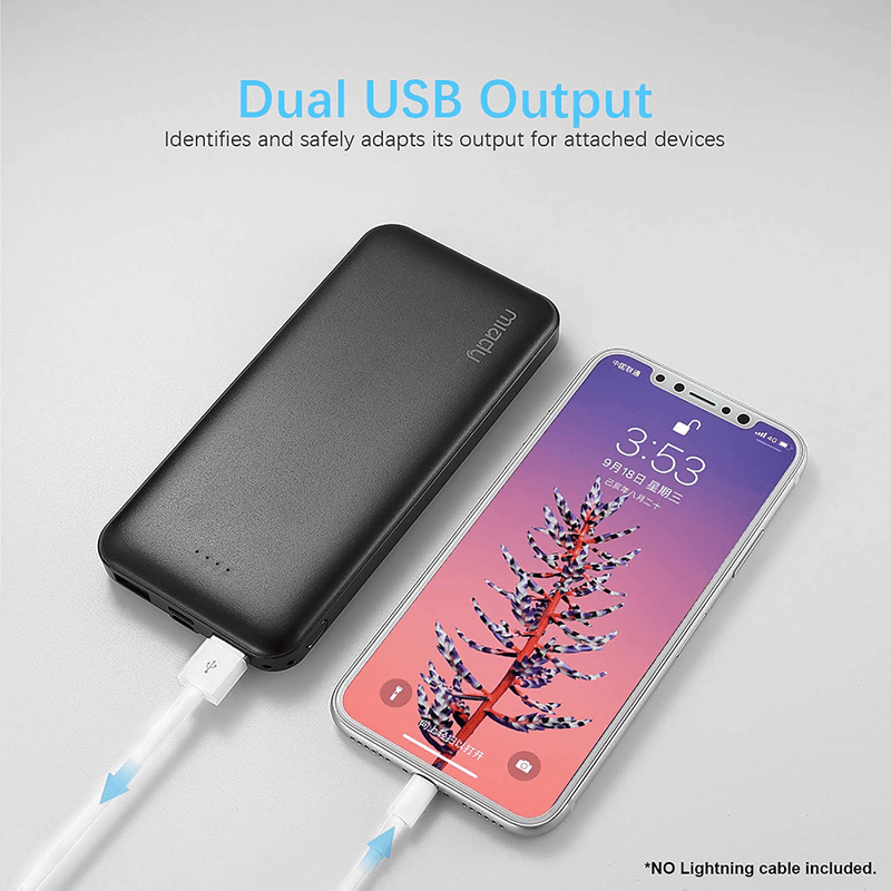 2-Pack Miady 10000mAh Dual USB Portable Charger, Fast Charging Power Bank with USB C Input, Backup Charger for iPhone X, Galaxy S9, Pixel 3 and etc … Electronics > Electronics Accessories > Power > Power Adapters & Chargers Miady   