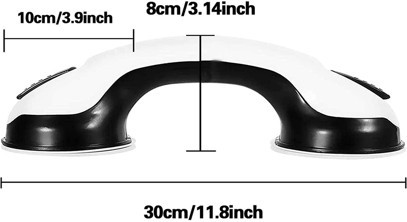 2 Pack Shower Handle 12" Grab Bars for Bathroom Shower Handles for Elderly Grab Bars for Bathroom Safety Grab Bar Shower Grab Bar with Strong Hold Suction Cup Grip Grab in Bathroom Sporting Goods > Outdoor Recreation > Camping & Hiking > Portable Toilets & Showers Daisybreath   