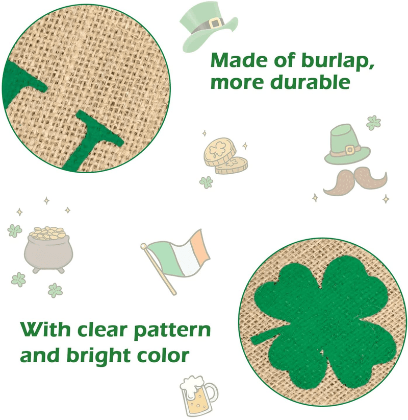 2 Pack St Patricks Day Decorations Shamrock Banner Garland as St Patrick'S Day Decor Irish Lucky Day for the Home Hanging Decor Party Supplies Arts & Entertainment > Party & Celebration > Party Supplies OEAGO   